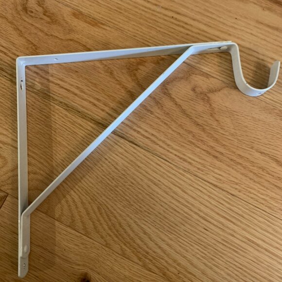 3x Heavy-Duty Shelf and Rod Support Bracket - Metal - White - 11-in L x 10-in - Picture 5 of 7